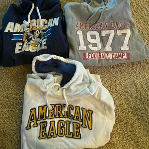 3 American Eagle hoodies size Medium.